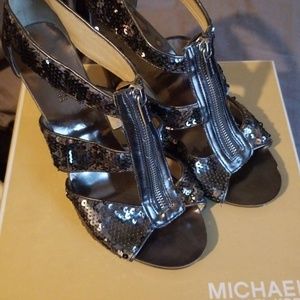 MICHAEL KORS SEQUIN BERKLEY HEELS
